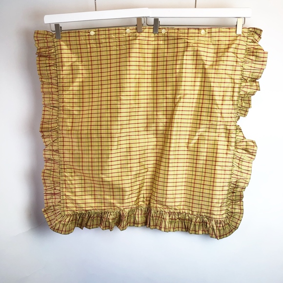 Rose Tree Sham European Naples Sun Plaid Cotton - Picture 2 of 4